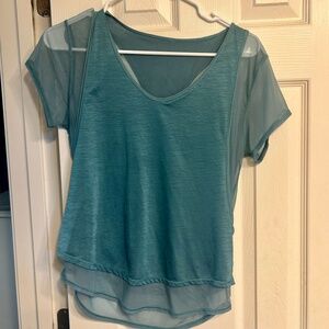Lululemon layered t-shirt, teal